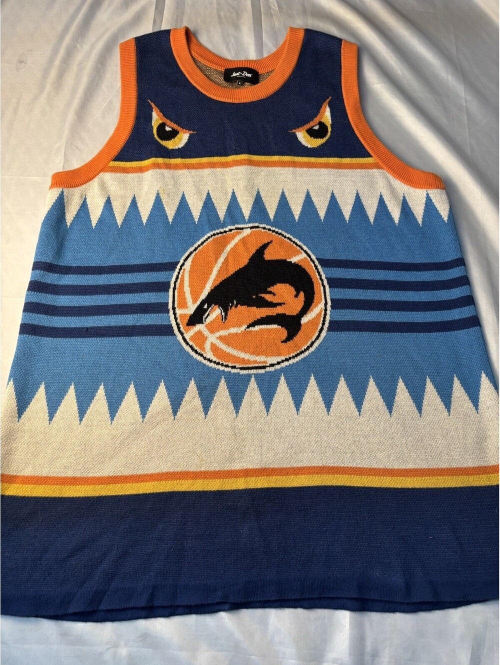Just Done Basketball Jersey Size Large shark Face